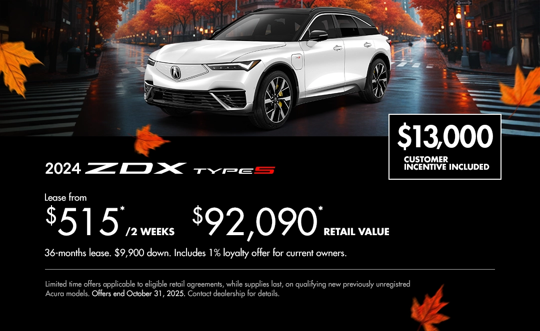 Bannière de Promotion Acura ZDX Type S 2024